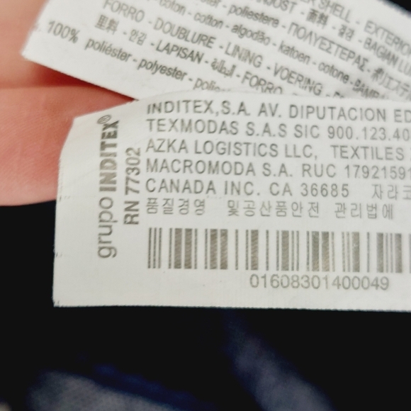 Zara Gray Polyester Long Sleeve Two Button Blazer 6117 - Picture 6 of 7